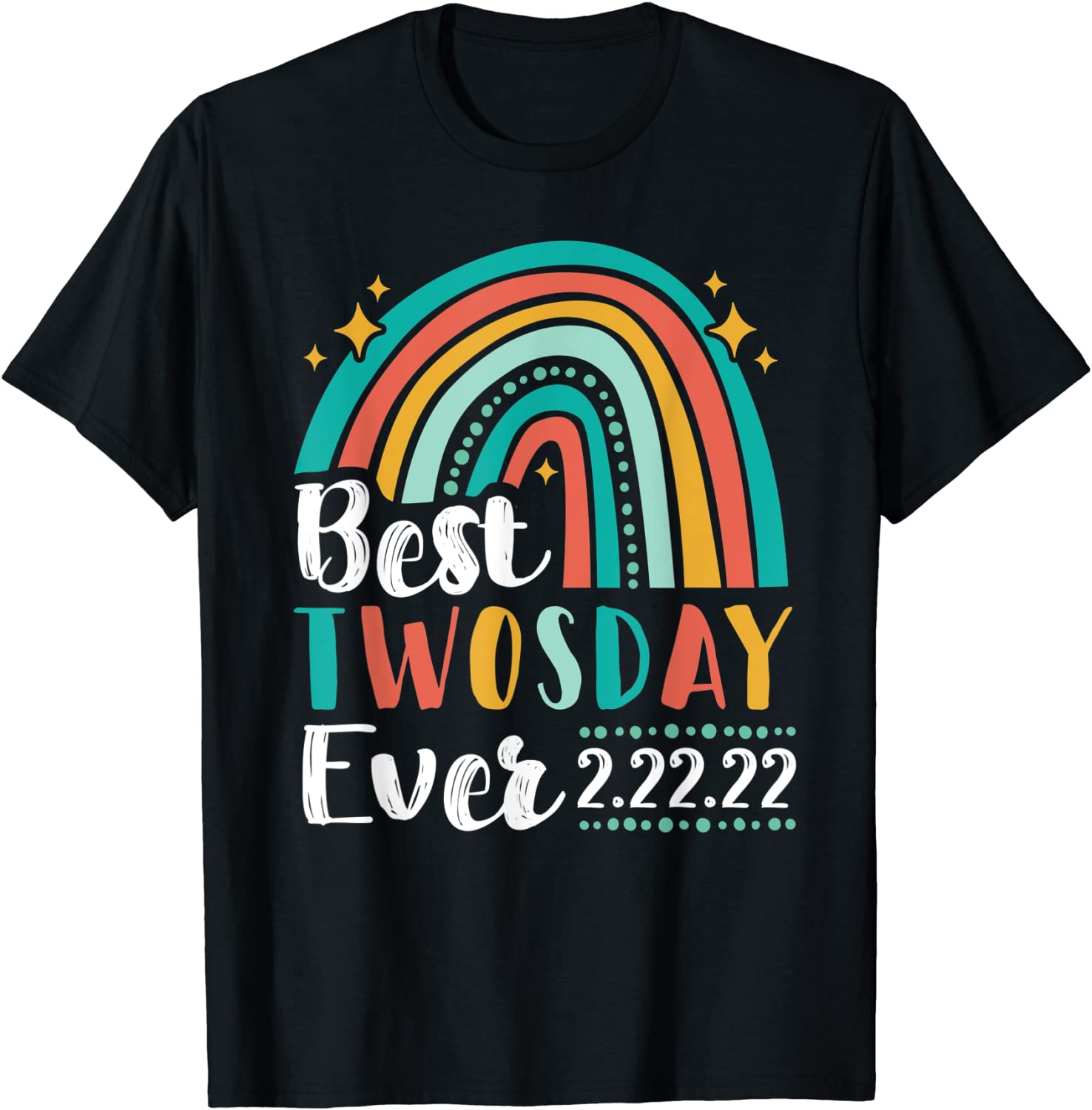 Happy Twosday 2022 Blue Rainbow Twos Day 2-22-22 Classic Shirt