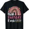 Happy Twosday 2022 Pink Leopard Twos Day 2-22-22 T-Shirt