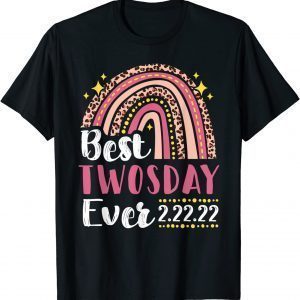 Happy Twosday 2022 Pink Leopard Twos Day 2-22-22 T-Shirt