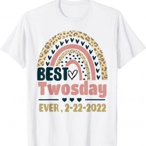 Happy Twosday 2022 Shirt Pink Leopard Twos Day 2-22-22 Gift Shirt