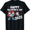 Happy Valentines Day 2022 Dabbing Heart Dab Face Mask T-Shirt