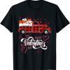 Happy Valentine's Day Red Truck With Hearts Classic T-Shirt