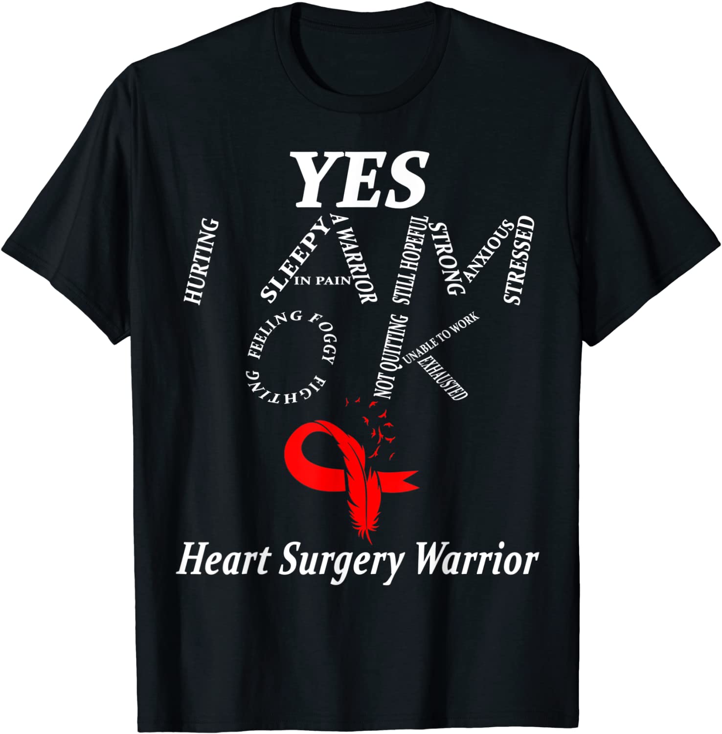 Heart Surgery Warrior I'm Fine Classic Shirt - Teeducks