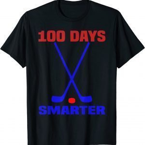 Hockey 100 Days Of School Happy 100th Day Teacher T-Shirt