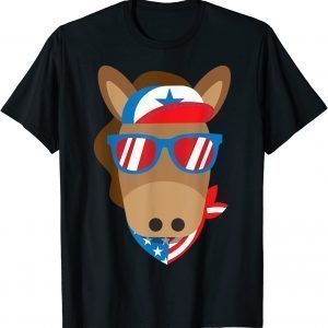 Horse USA Sunglasses Bandana 4th Of July Merica Cowboy Classic Shirt