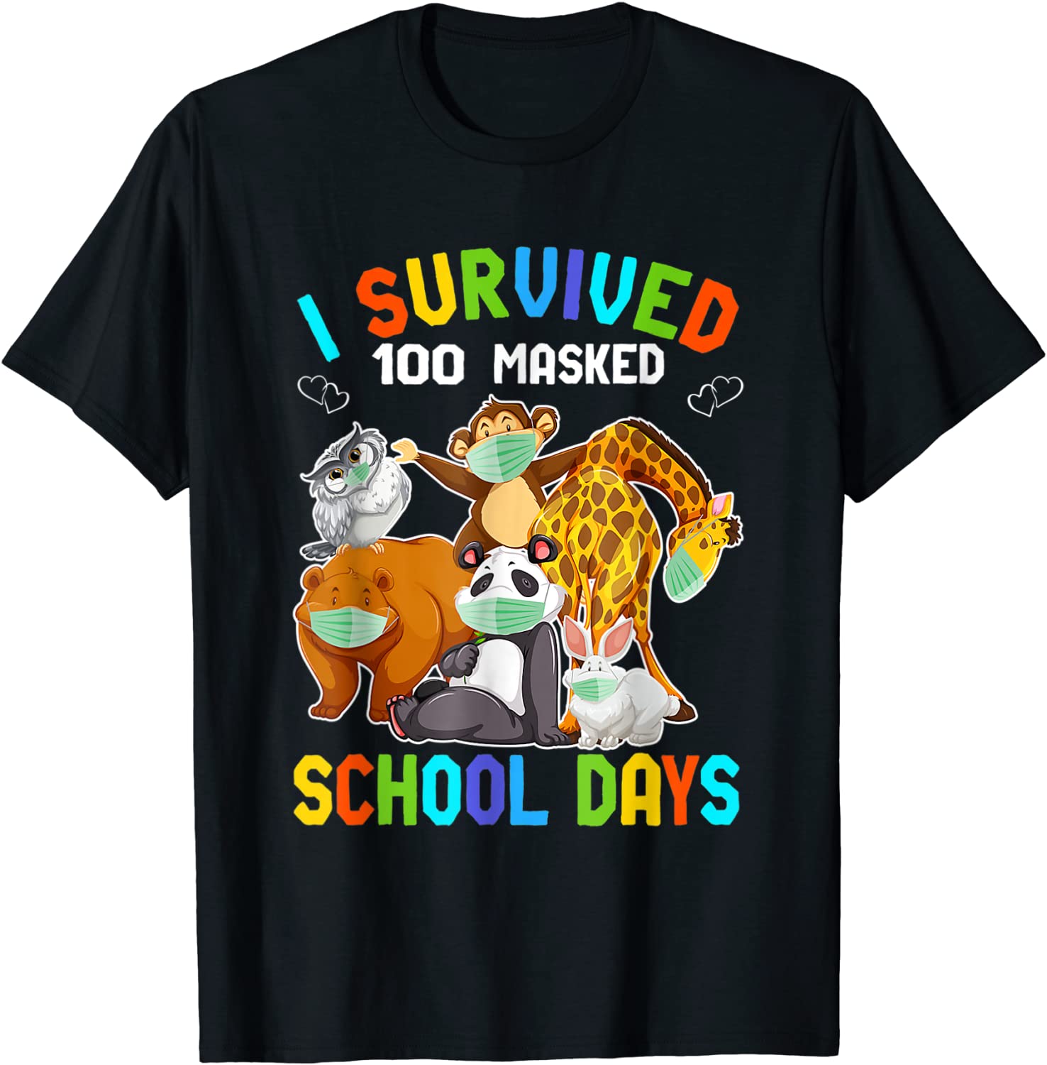 I Survived 100 Masked School Days Wild Animal Characters Classic Shirt