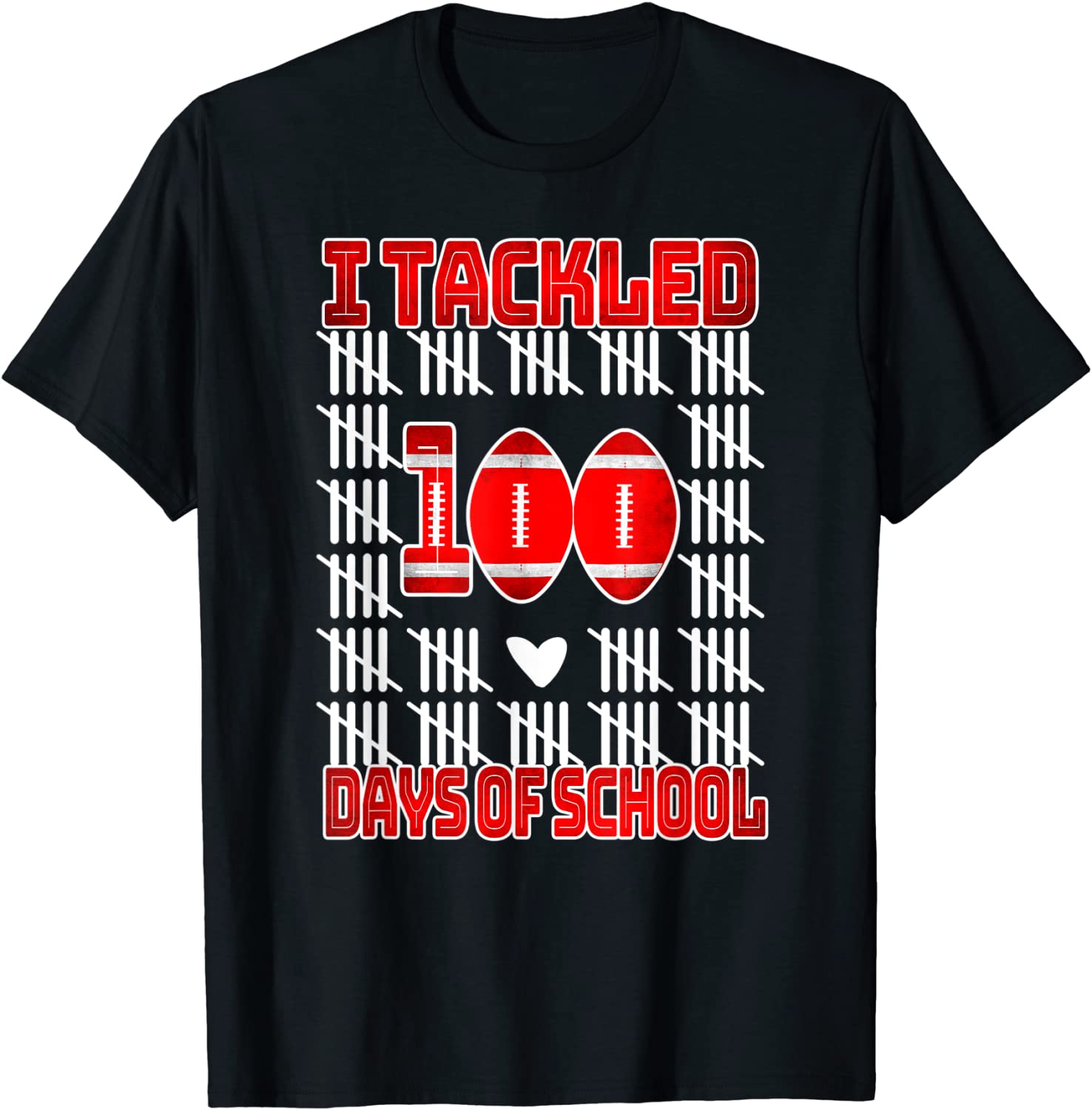 I Tackled 100 Days Of School Football Day Of School Teachers Classic Shirt