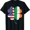 Irish USA Flag Shamrock Leaf St Patricks Day 2022 Shirt
