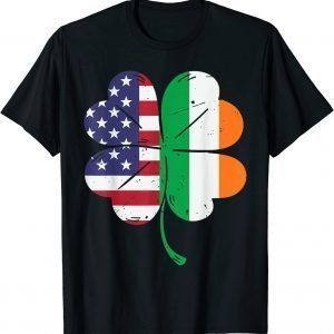 Irish USA Flag Shamrock Leaf St Patricks Day 2022 Shirt