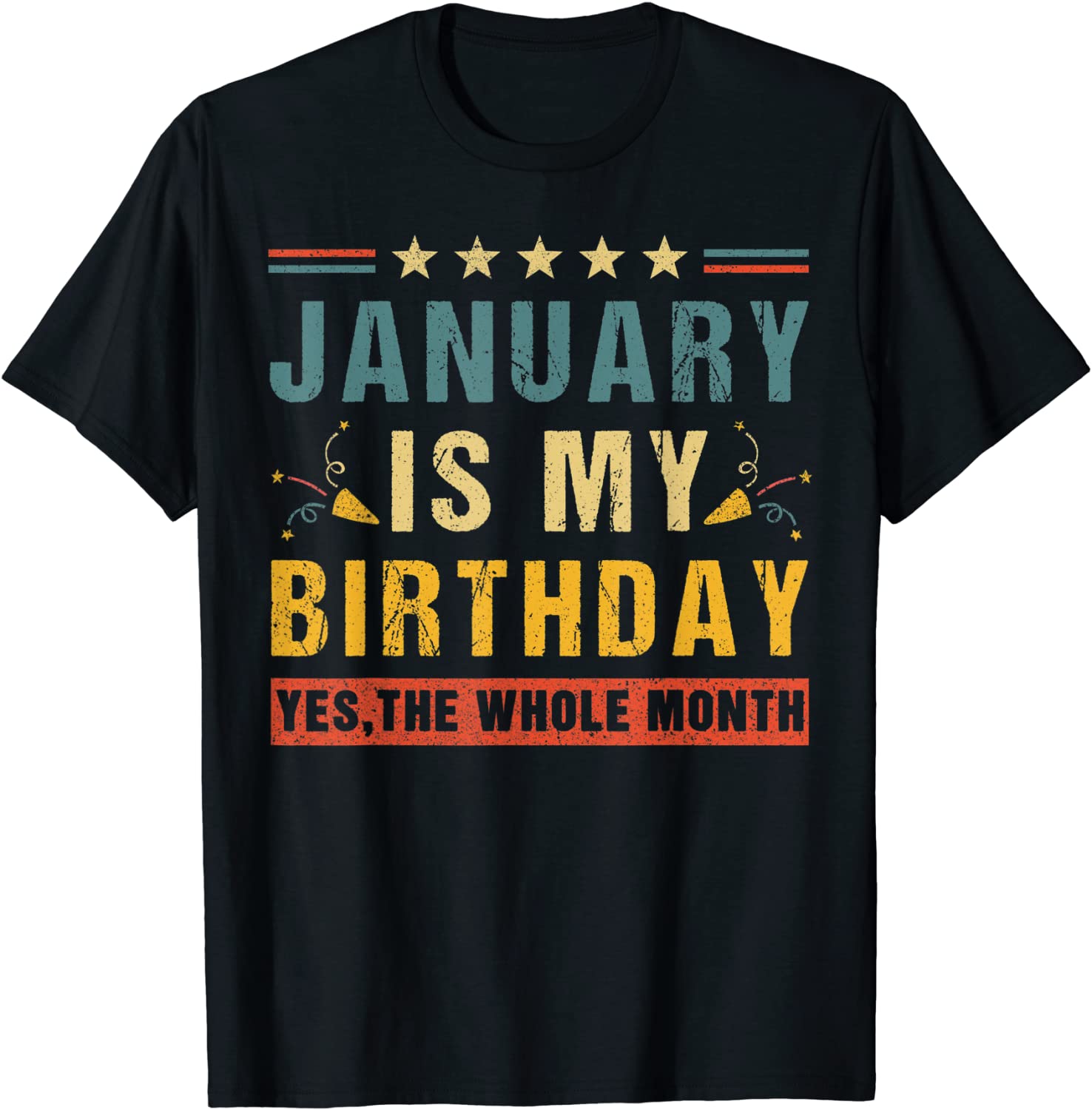 January Is My Birthday The Whole Month Vintage 2022 Shirt