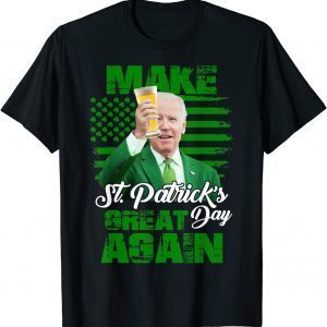 Joe Biden St Patricks Day Irish Lucky American Flag Shamrock Classic Shirt
