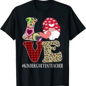 Kindergarten Teacher Love Leopard Appreciation Valentine 2022 T-Shirt