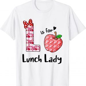 L Is For Lunch Lady Valentines Buffalo Plaid 2022 Shirt
