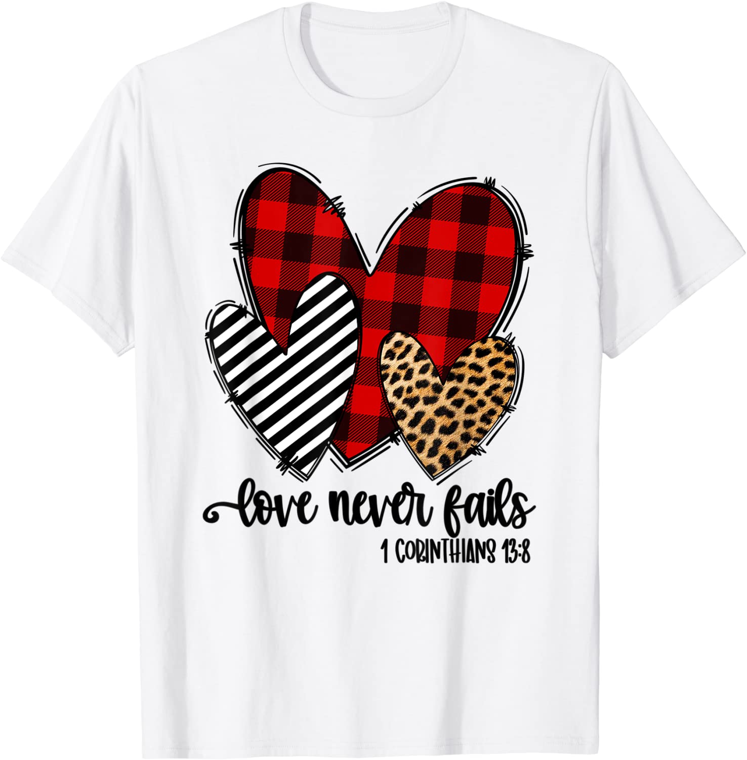 Leoparad Print Heart Valentine Love Never Fails 2022 Shirt
