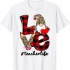 Leopard Gnome Womens Teacher Life Valentine 2022 Shirt