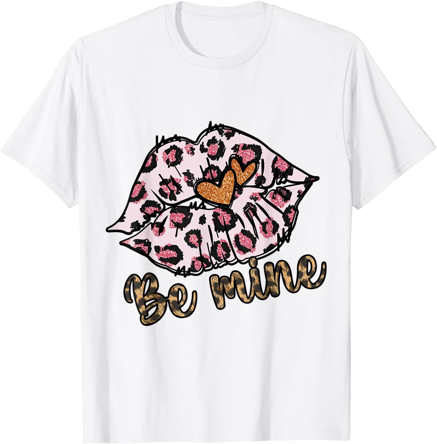 Leopard Sexy Lips Be Mine Valentine Happy Valentines Day Limited Shirt
