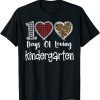 Loving 100 Days of School Kindergarten Teacher Leopard Plaid Gift Shirt