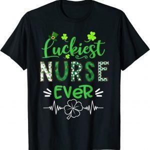 Luckiest Nurse Ever Buffalo Plaid St Patrick's Day 2022 Shirt