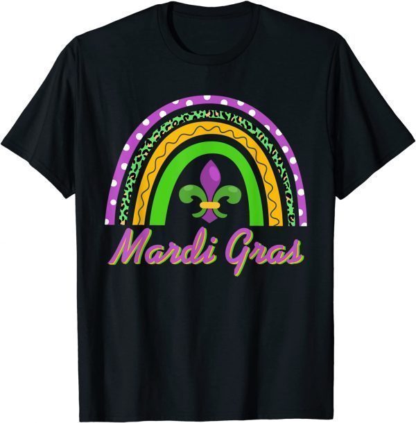 Mardi Gras 2022 Rainbow Leopard Mardi Gras Classic Shirt