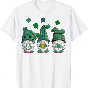 St Patricks Day Gnomes Buffalo Plaid Shamrock Limited Shirt