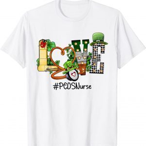 St Patricks Day PEDS Nurse shamrock Irish LOVE Stethoscope Classic Shirt