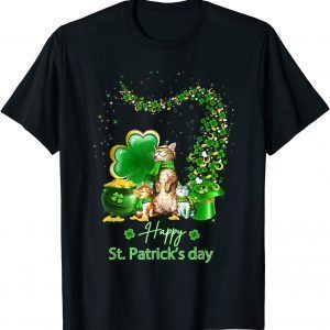 St Patricks Day Truck Cat Family Shamrock 2022 Shirt