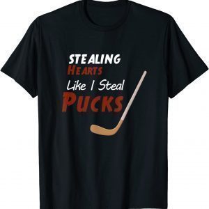 Stealing Hearts Like I Steal Pucks, Valentines Day Hockey Classic Shirt