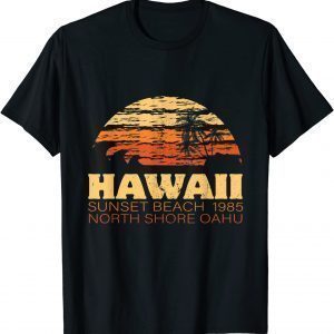 Sunset Beach Oahu Hawaii North Shore Retro Vintage Hawaiian Classic Shirt