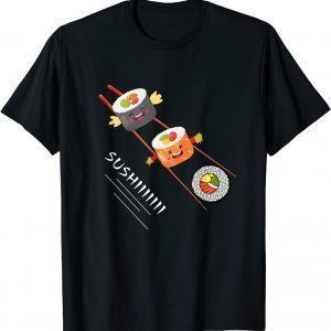 Sushi Sliding On Chopsticks Kawaii Anime Japanese food 2022 Shirt