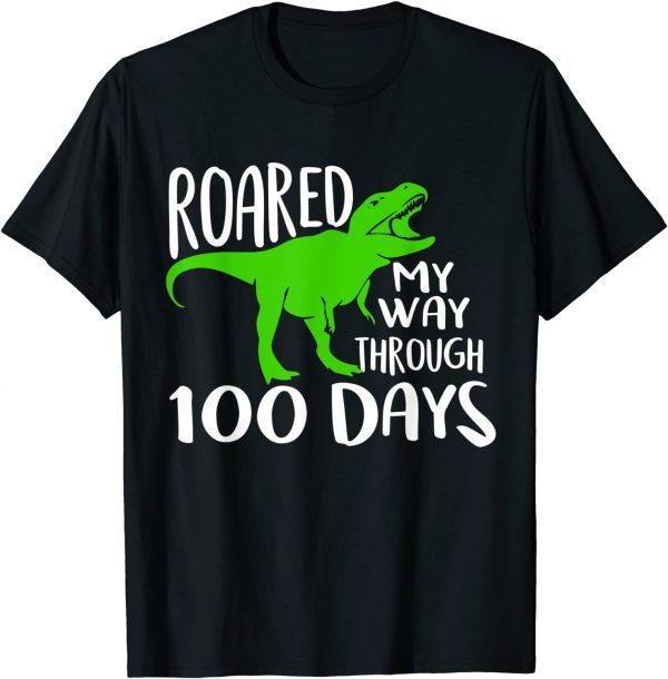 T-Rex 100th Day of School Teachers Child Youth Happy 2022 Shirt