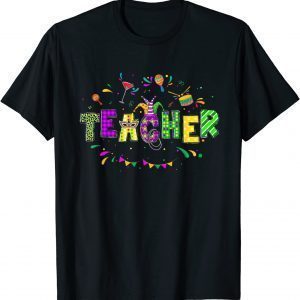 Teacher Mardi Gras 2022 Teacher Squad Family Matching T-Shirt