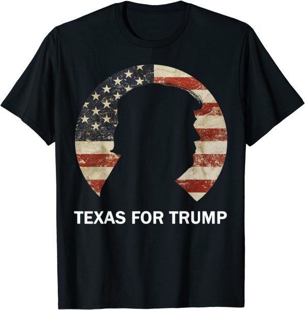 Texas For Trump American Flag Classic Shirt