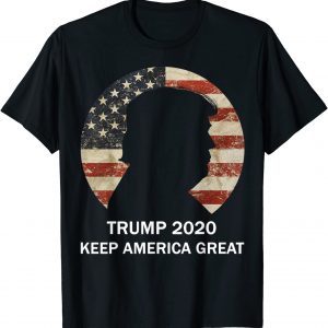 Trump 2020 Keep America Great USA Flag Unisex Shirt