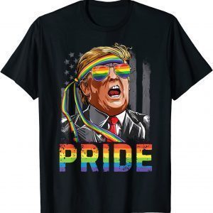 Trump LGBT Gay Pride Flag Sunglasses Lesbian Bisexual Trans 2022 Shirt