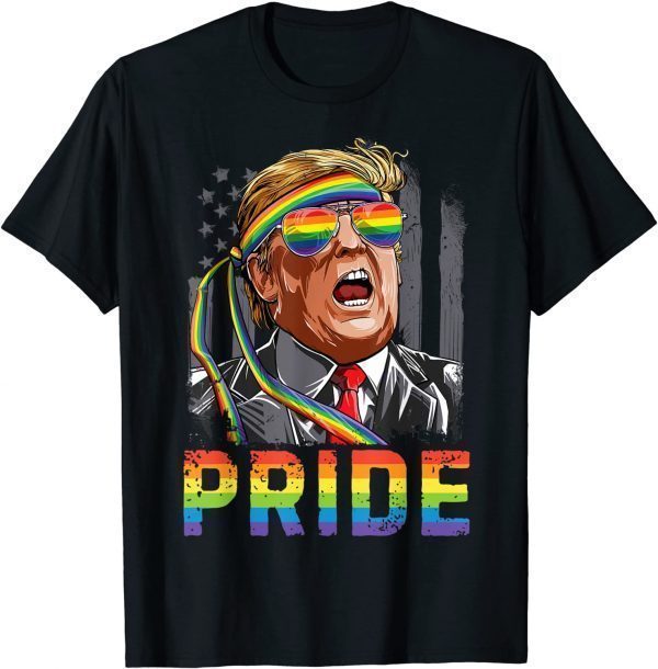 Trump LGBT Gay Pride Flag Sunglasses Lesbian Bisexual Trans 2022 Shirt