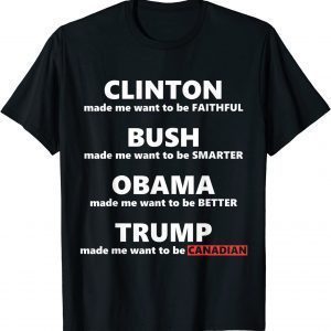 Trump Makes Me Want To Be Canadian Anti Trump Political Classic Shirt