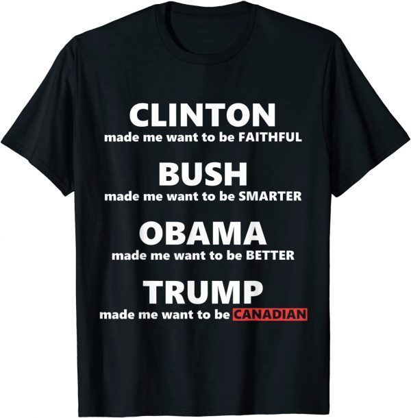 Trump Makes Me Want To Be Canadian Anti Trump Political Classic Shirt
