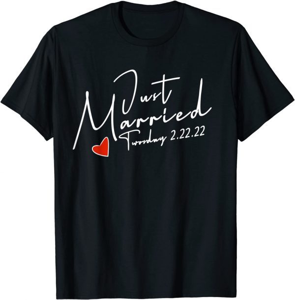 Twosday 2-22-22, Just Married Wedding Classic Shirt