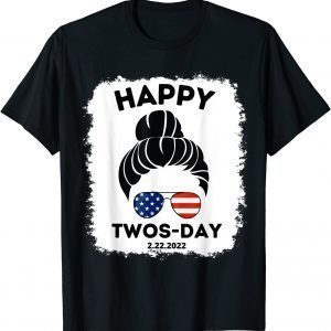 Twosday Tuesday February 22nd 2022 Funny 2-22-22 Usa Flag Unisex Shirt