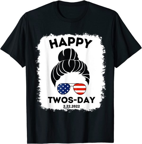 Twosday Tuesday February 22nd 2022 Funny 2-22-22 Usa Flag Unisex Shirt