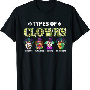 Types Of Clown Anti Biden Mardi Gras Carnival Classic Shirt