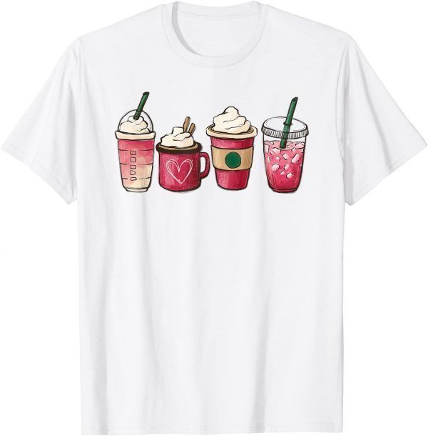 Valentines Drinking Coffee Heart 2022 Shirt