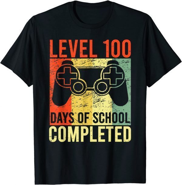 Video Gamer 100th Day Teacher 100 Days of School Completed Unisex Shirt