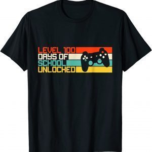 Video Gamer 100th Day Teacher 100 Days of School Unlocked Gift Shirt