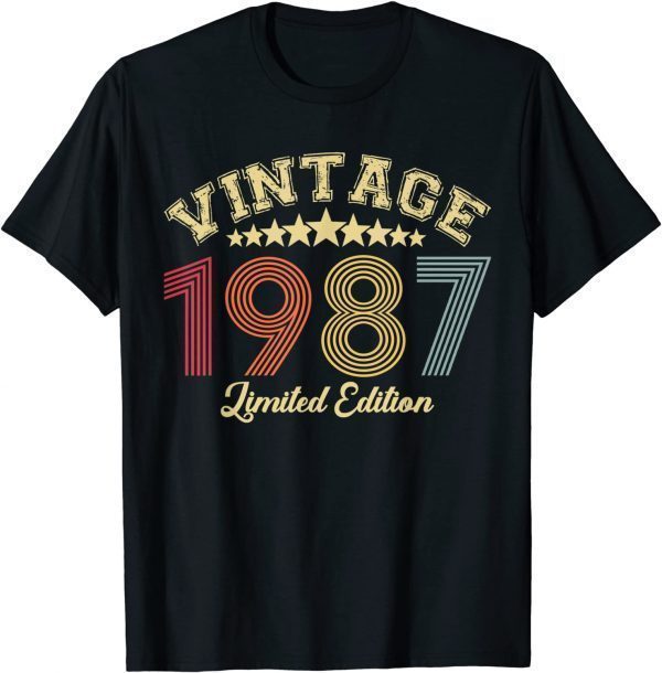 Vintage 1987 Limited Edition 35 Years Of Being Awesome Limited Shirt