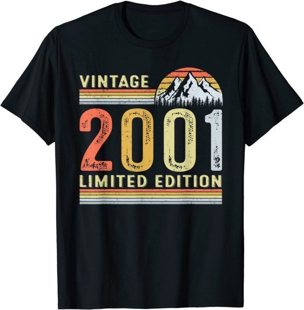 Vintage 2001 Limited Edition 21st Birthday 21 Year Old Gift Shirt