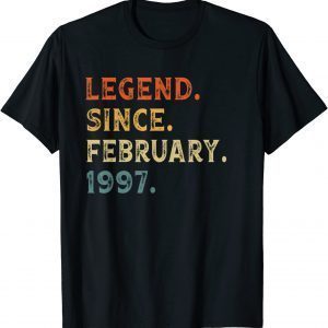 Vintage Legend Since February 1997 25th Birthday Limited T-Shirt