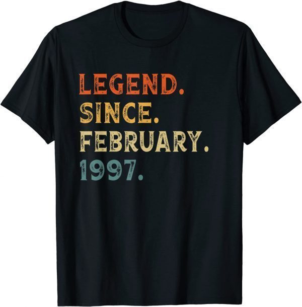 Vintage Legend Since February 1997 25th Birthday Limited T-Shirt
