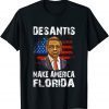 Vintage Trump DeSantis 2024 Election, Make America Florida Us Flag T-Shirt