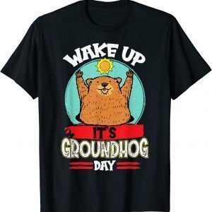 Wake Up It's Groundhog Day, Happy Groundhog Pajama Tee Shirt